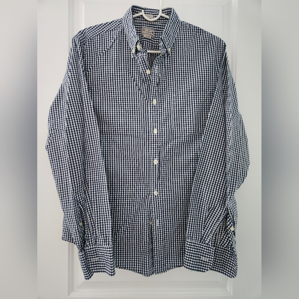 J. Crew slim fit gingham button down shirt